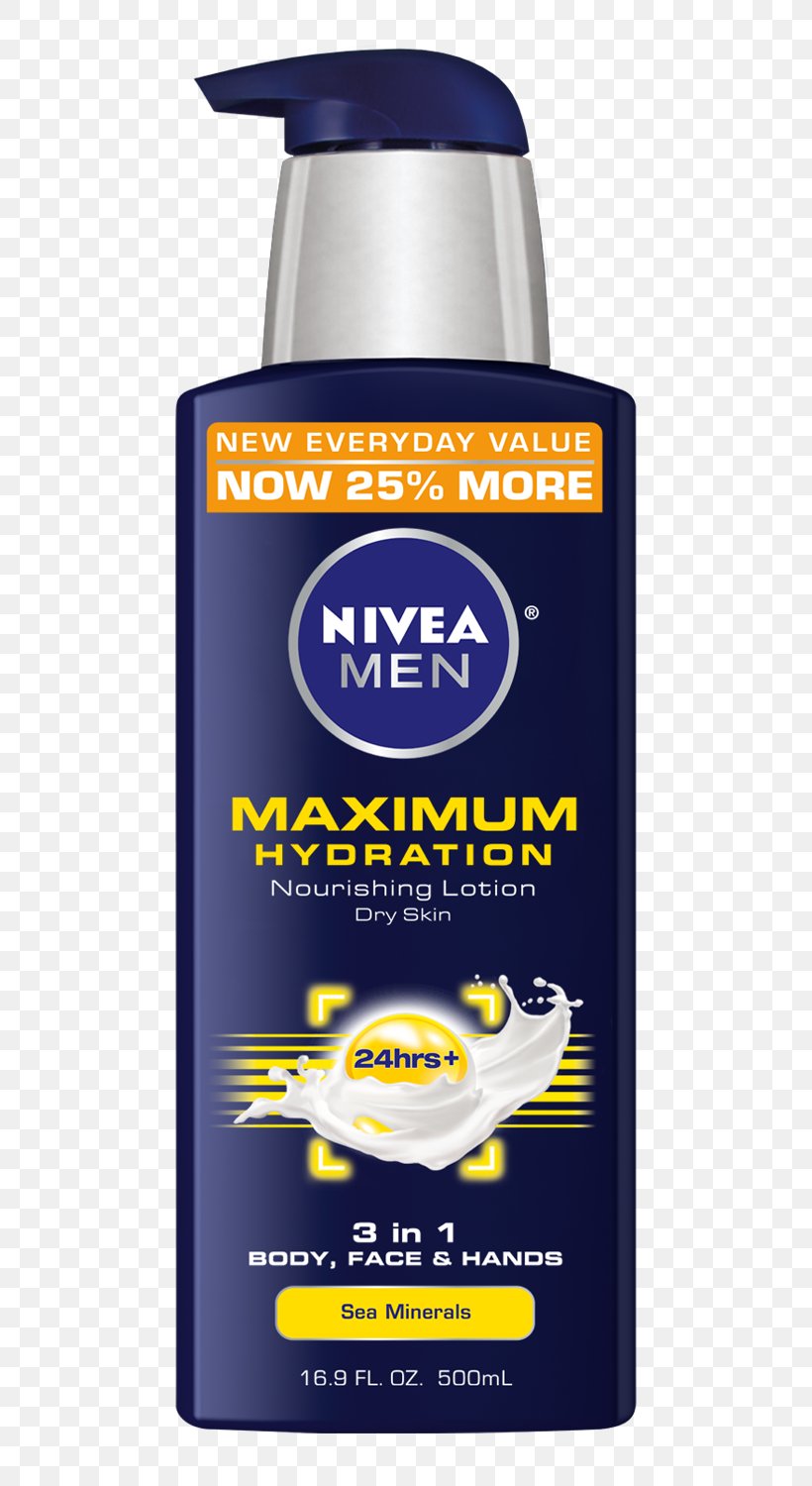 NIVEA Men Maximum Hydration Nourishing Lotion NIVEA Men Creme Moisturizer, PNG, 564x1500px, Lotion, Cosmetics, Liquid, Lubricant, Moisturizer Download Free