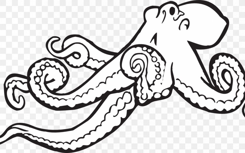 Octopus Clip Art Openclipart Illustration Free Content, PNG, 1680x1050px, Octopus, Art, Artwork, Black And White, Can Stock Photo Download Free