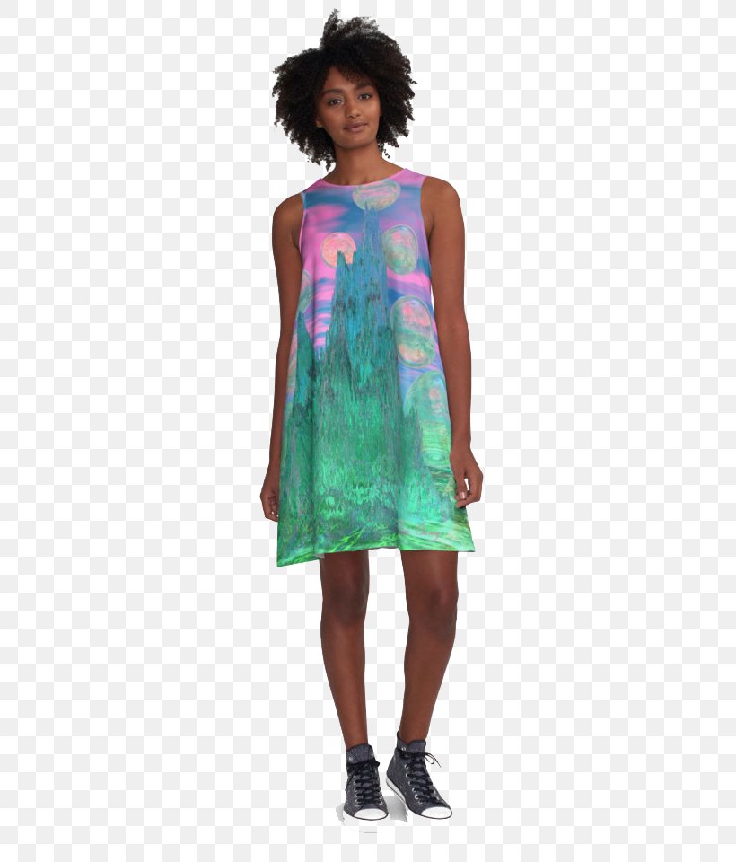 T-shirt A-line Dress Clothing Redbubble, PNG, 332x960px, Watercolor, Cartoon, Flower, Frame, Heart Download Free