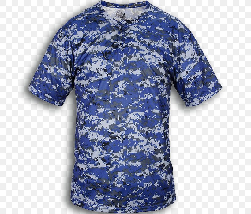 T-shirt Multi-scale Camouflage Jersey Placket, PNG, 700x700px, Tshirt, Active Shirt, Baseball Uniform, Blue, Button Download Free
