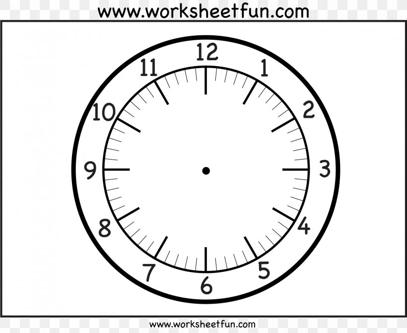 Clock Face Minute Worksheet Clip Art, PNG, 1810x1481px, Clock Face, Area, Black And White, Clock, Digital Clock Download Free