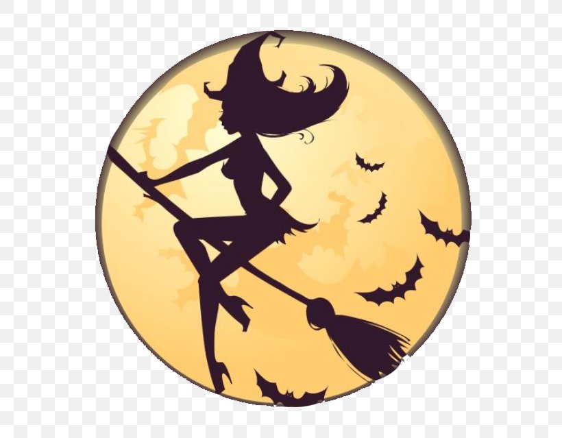 Halloween Witchcraft Silhouette Magic, PNG, 650x639px, Halloween, Halloween Costume, Holiday, Magic, Pendant Download Free