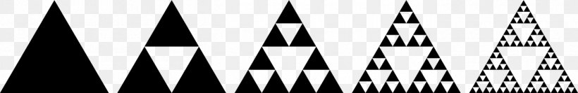Sierpinski Triangle Fractal Pascal's Triangle Sierpinski Carpet, PNG, 1360x222px, Sierpinski Triangle, Black And White, Chaos Theory, Equilateral Triangle, Fractal Download Free