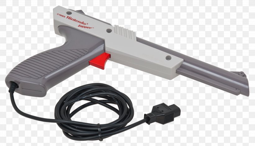 NES Zapper Duck Hunt R.O.B. Wii Zapper Nintendo Entertainment System, PNG, 4080x2340px, Nes Zapper, Automotive Exterior, Duck Hunt, Firearm, Game Download Free