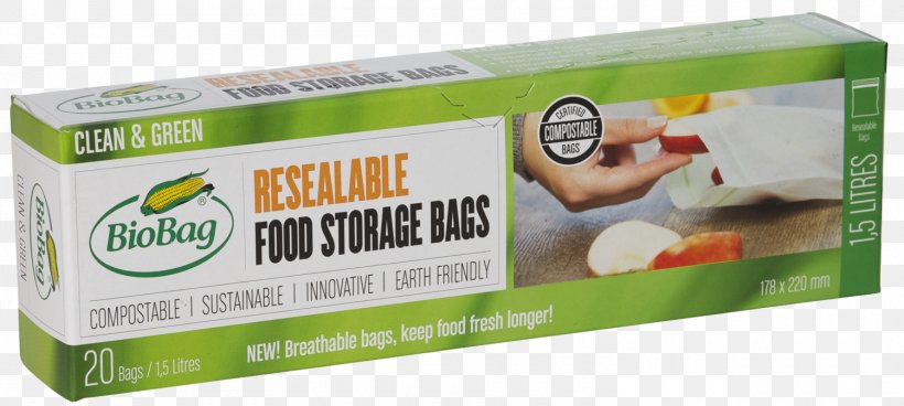 Organic Food Plastic Bag Bin Bag Resealable Packaging, PNG, 1500x674px, Organic Food, Advertising, Bin Bag, Biodegradable Bag, Brand Download Free