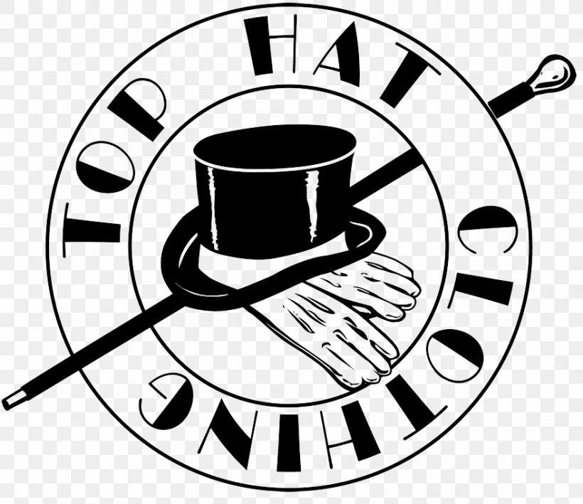 Top Hat Logo Clothing Clip Art, PNG, 880x761px, Top Hat, Area, Artwork, Black, Black And White Download Free