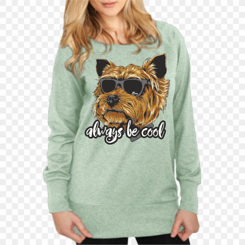 Yorkshire Terrier Hoodie T-shirt Bluza, PNG, 1301x1301px, Yorkshire Terrier, Be Cool, Black, Bluza, Carnivoran Download Free