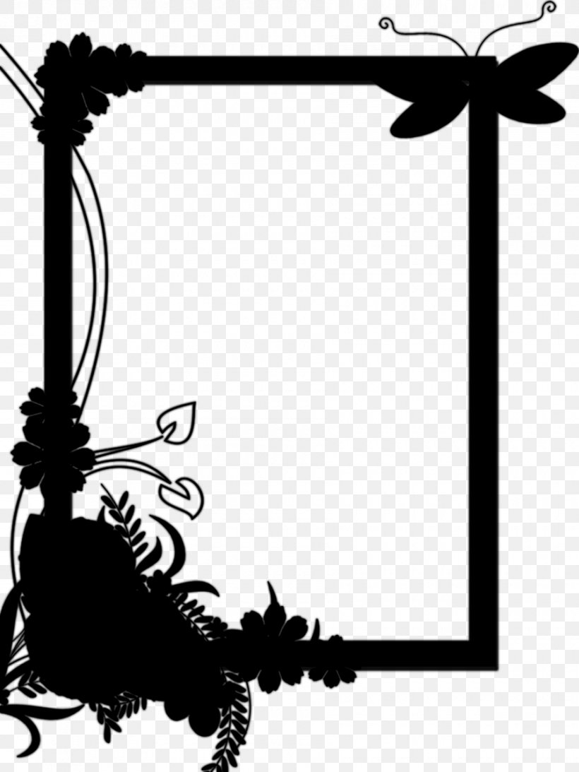 Clip Art Pattern Picture Frames Silhouette Cartoon, PNG, 900x1200px, Picture Frames, Black M, Cartoon, Flower, Flowering Plant Download Free