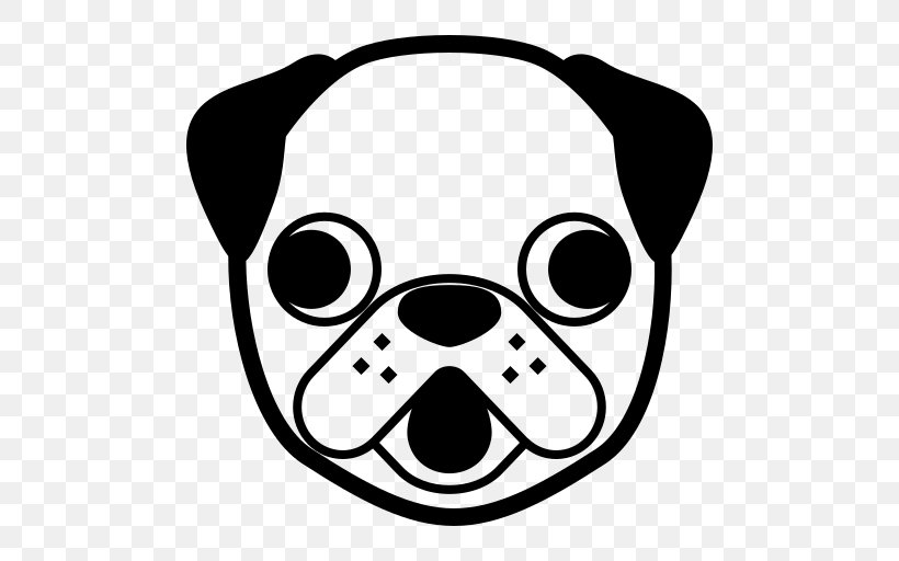 Dog Breed Puppy Pug Golden Retriever Snout, PNG, 512x512px, Dog Breed, Area, Artwork, Black And White, Breed Download Free