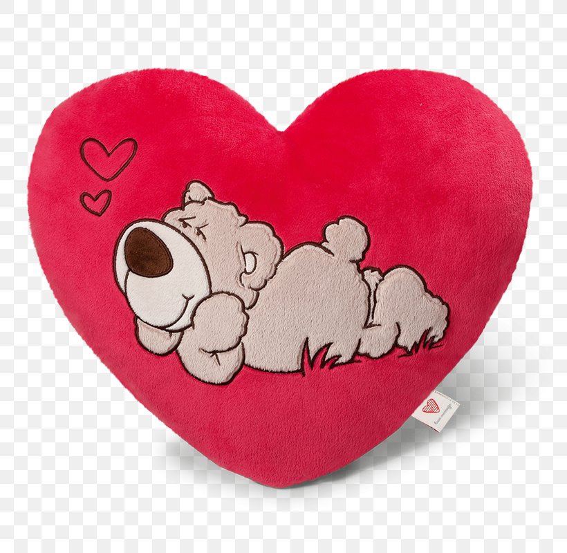 Stuffed Animals & Cuddly Toys Plush NICI AG Cushion Valentine's Day, PNG, 800x800px, Stuffed Animals Cuddly Toys, Cartoon, Cushion, Gadget, Heart Download Free