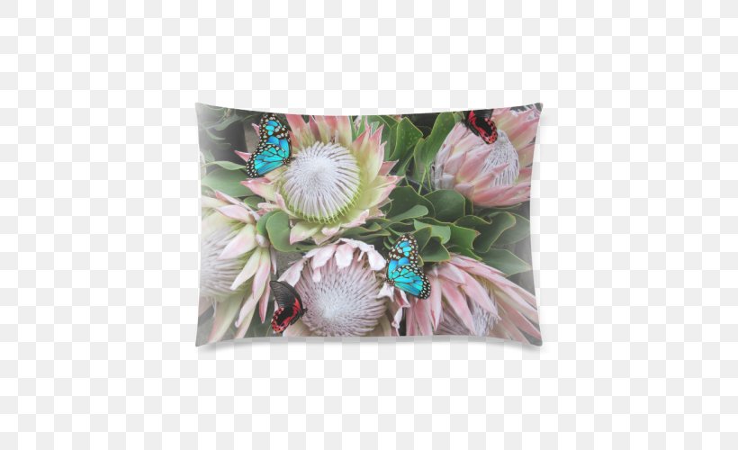 Cushion Throw Pillows King Protea, PNG, 500x500px, Cushion, Cut Flowers, Flower, Interior Design Services, King Protea Download Free