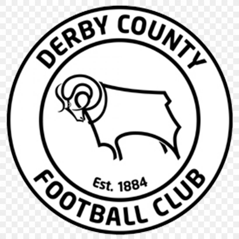 Derby County F.C. Derby County On This Day: History, Facts & Figures From Every Day Of The Year Logo Football, PNG, 1000x1000px, Derby County Fc, Area, Black And White, Brand, City Download Free