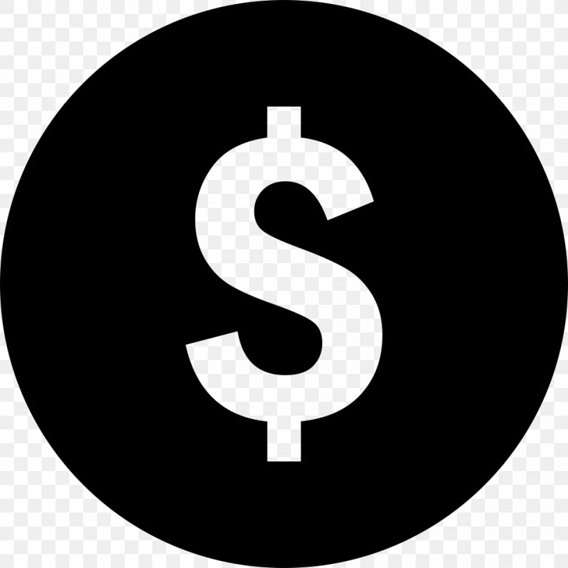 Dollar Sign United States Dollar Dollar Coin Money, PNG, 980x980px, Dollar Sign, Area, Bank, Black And White, Brand Download Free