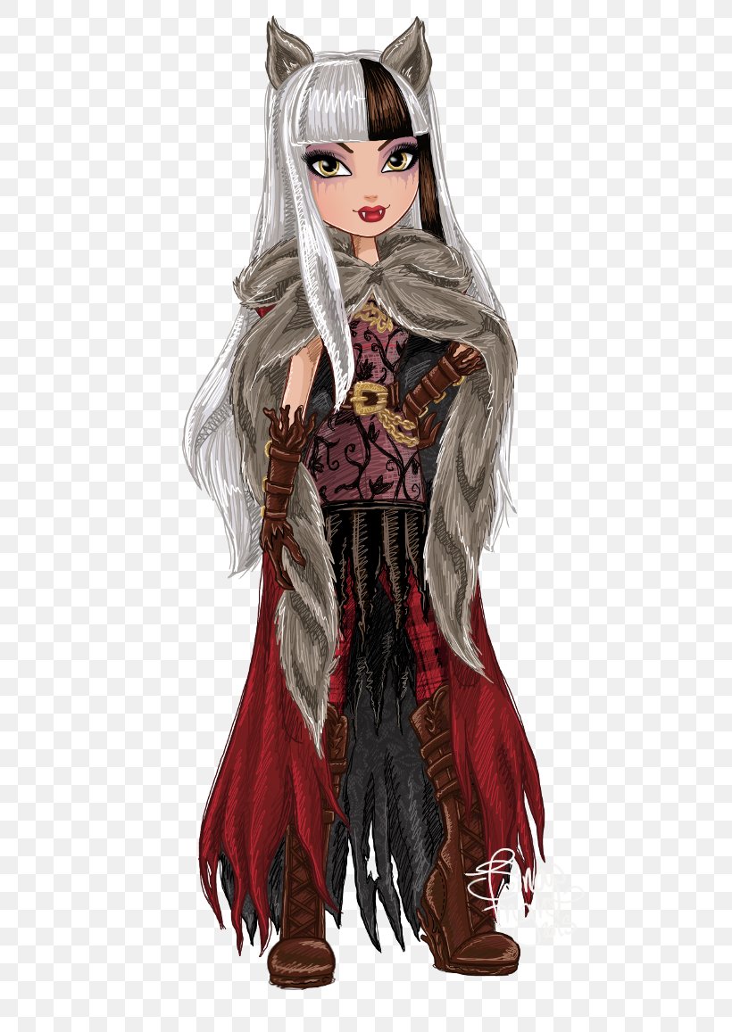 Gray Wolf Ever After High Big Bad Wolf Doll Monster High, PNG, 550x1157px, Watercolor, Cartoon, Flower, Frame, Heart Download Free