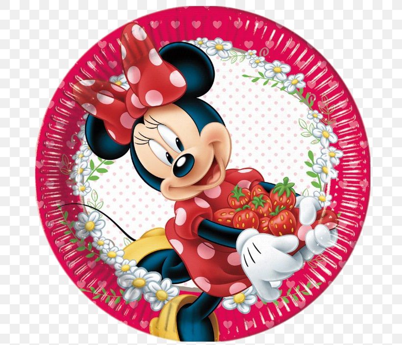 Minnie Mouse Party And Petals Birthday Paper, PNG, 714x703px, Minnie Mouse, Balloon, Birthday, Child, Dishware Download Free