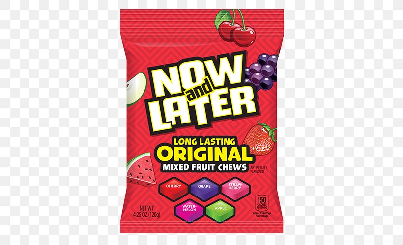 Now & Later Extreme Sour Now & Later Fruit Chews Now And Later Candy Food, PNG, 500x500px, Now And Later, Berries, Candy, Confectionery, Convenience Food Download Free
