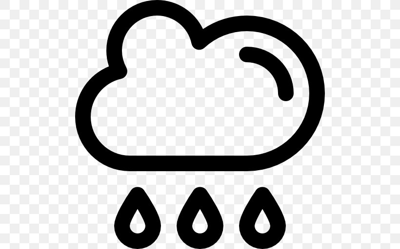 Rain Cloud Symbol Weather, PNG, 512x512px, Rain, Area, Black And White, Brand, Cloud Download Free