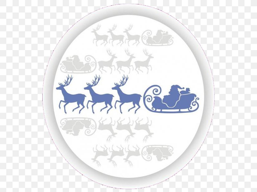 Reindeer Santa Claus Silhouette Christmas, PNG, 650x613px, Reindeer, Blue, Christmas, Deer, Drawing Download Free