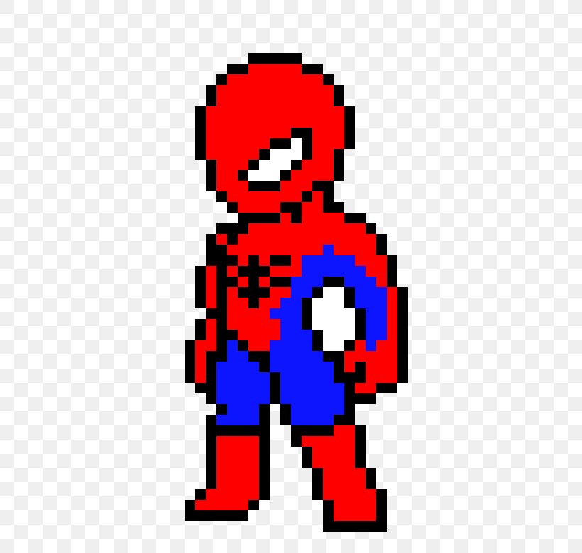 Spider-Man Deadpool Pixel Art Marvel Heroes 2016 Bead, PNG, 510x780px, Spiderman, Area, Art, Bead, Comics Download Free