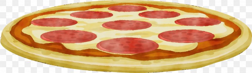 Food Pepperoni Cuisine Dish, PNG, 2564x750px, Watercolor, Cuisine, Dish, Food, Paint Download Free