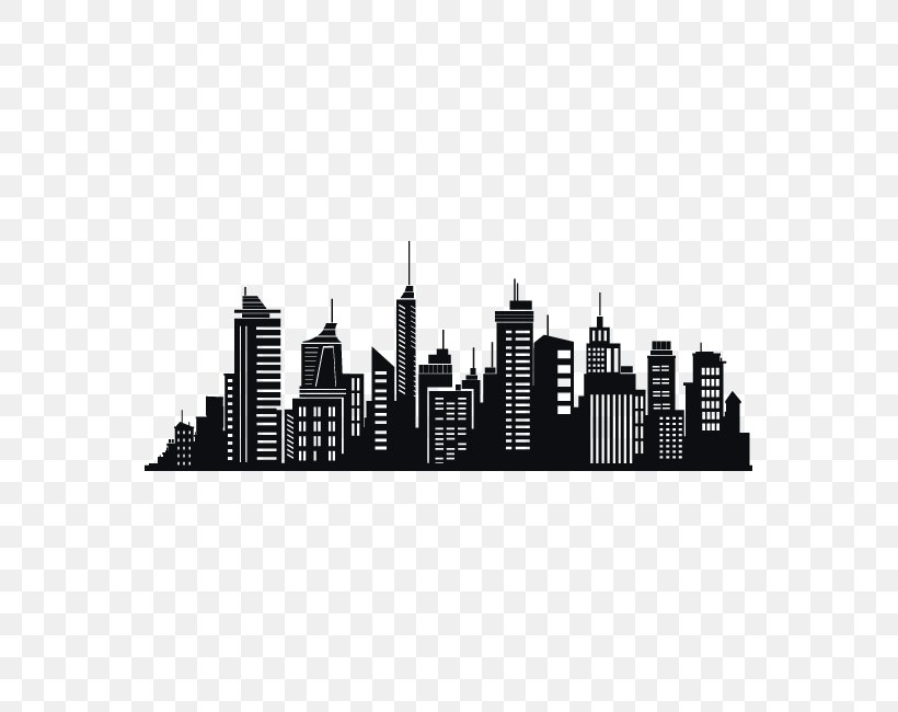 Skyline Silhouette, PNG, 650x650px, Skyline, Black And White, Building, City, Cityscape Download Free