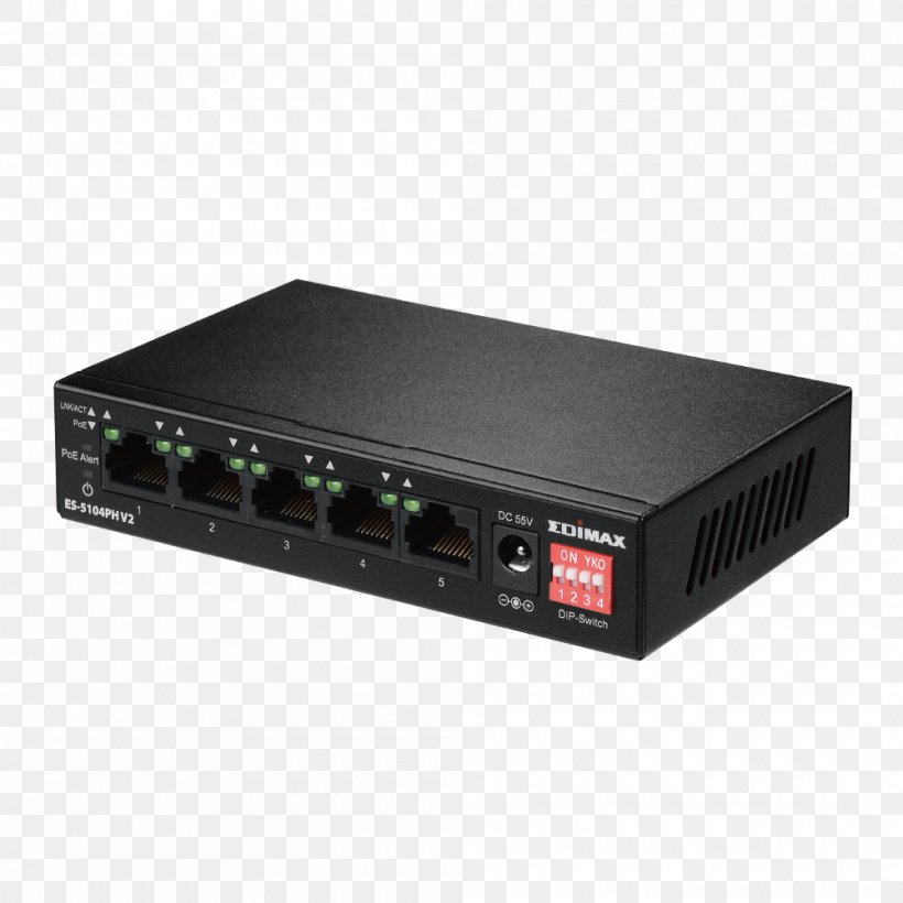 Power Over Ethernet Network Switch Fast Ethernet Edimax 8 Port Switch Ports PoE, PNG, 1000x1000px, Power Over Ethernet, Audio Receiver, Category 5 Cable, Computer Network, Computer Port Download Free