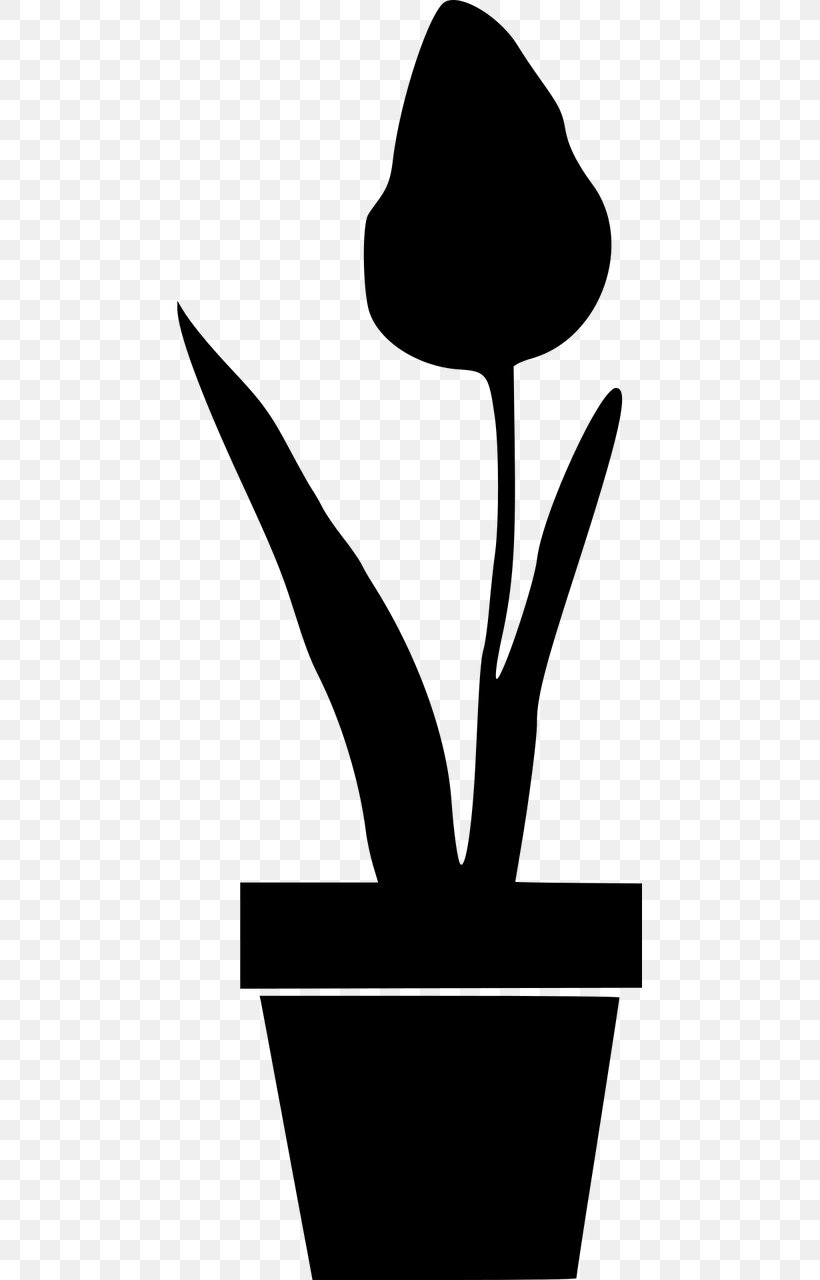 Flowerpot Silhouette Clip Art, PNG, 640x1280px, Flower, Artwork, Black And White, Flowering Plant, Flowerpot Download Free