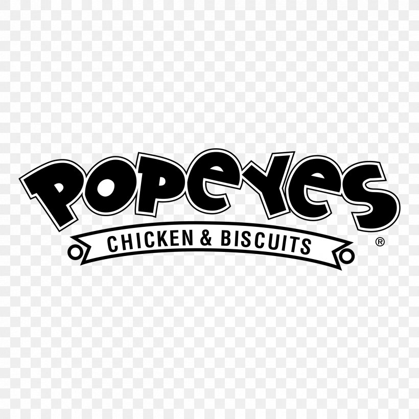 Popeyes Logo Vector Graphics Fried Chicken, PNG, 2400x2400px, Popeye, Black And White, Brand, Cartoon, Cdr Download Free