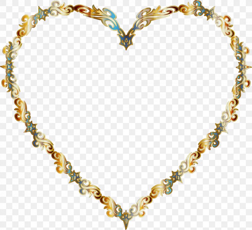 Body Jewelry Jewellery Necklace Yellow Chain, PNG, 2378x2172px, Watercolor, Body Jewelry, Chain, Heart, Jewellery Download Free