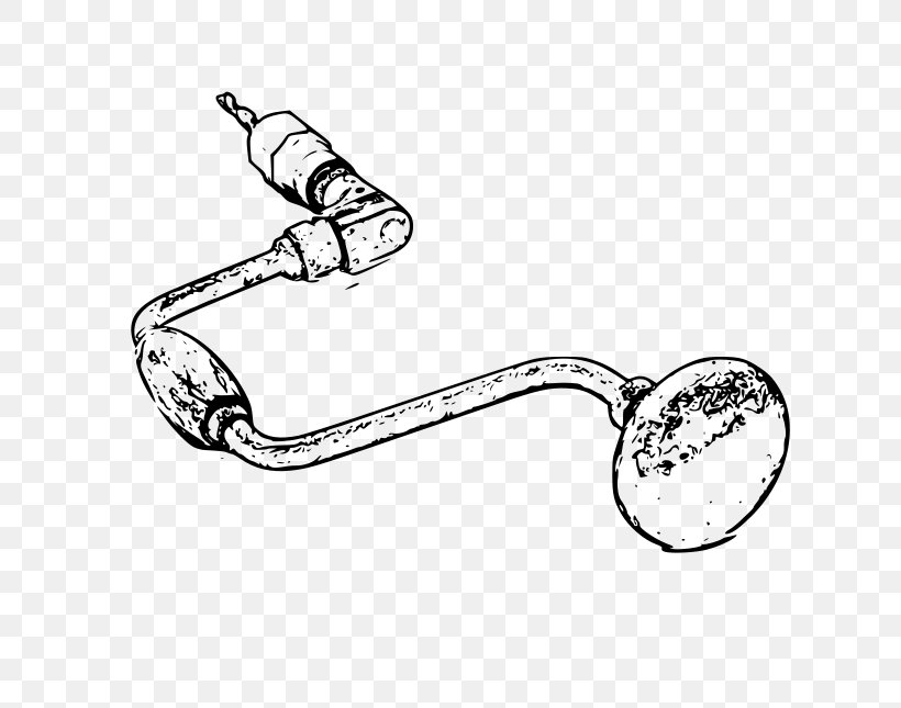 Brace Augers Gimlet Tool Drawing, PNG, 800x645px, Brace, Augers, Auto Part, Bathroom Accessory, Black And White Download Free