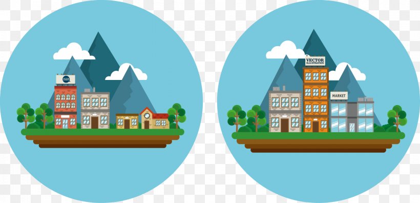 Cartoon Flat Design Building Illustration, PNG, 1776x858px, Cartoon, Architecture, Brand, Building, Comics Download Free