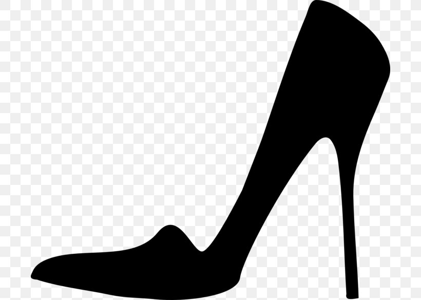 Clip Art High-heeled Shoe Openclipart, PNG, 700x584px, Highheeled Shoe, Basic Pump, Blackandwhite, Court Shoe, Document Download Free