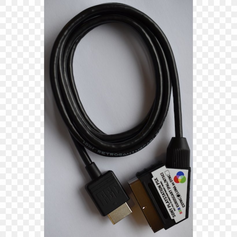HDMI PlayStation 2 GameCube Sega Saturn, PNG, 1000x1000px, Hdmi, Cable, Composite Video, Electrical Cable, Electronic Device Download Free