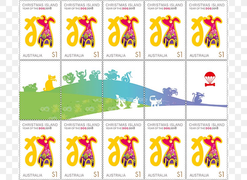 2018 Chinese New Year Of The Earth Dog Festival Chinese Zodiac 0 Postage Stamps, PNG, 800x600px, 2018, Dog, Area, Brand, Chinese Zodiac Download Free