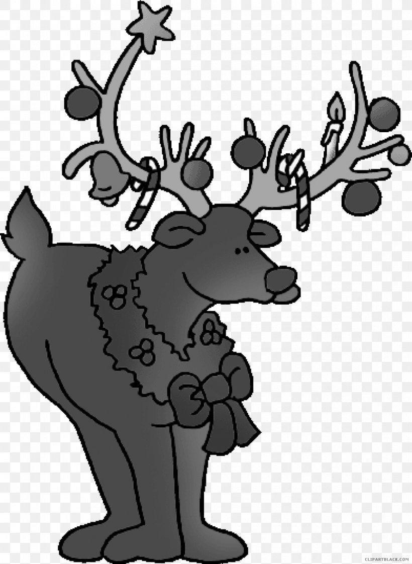 Clip Art Christmas Christmas Day Santa Claus Rudolph, PNG, 1169x1600px, Christmas Day, Antler, Art, Bear, Black And White Download Free
