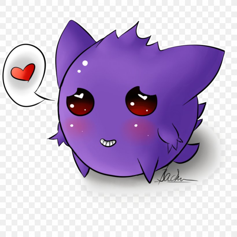 Gengar Pokémon HeartGold And SoulSilver Haunter Gastly, PNG, 894x894px, Watercolor, Cartoon, Flower, Frame, Heart Download Free