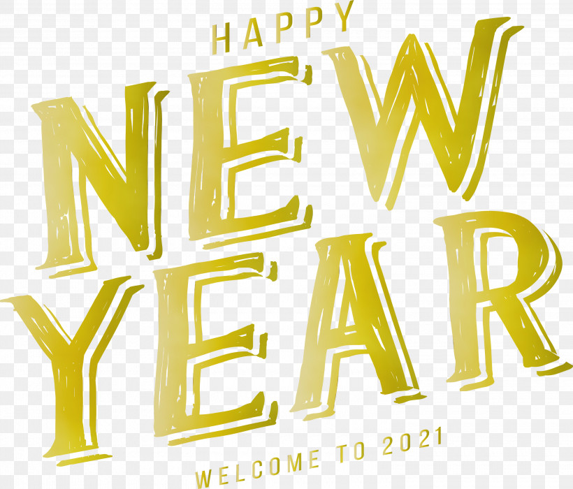 Logo Font Yellow Meter Line, PNG, 3000x2564px, 2021 New Year, Happy New Year 2021, Line, Logo, M Download Free