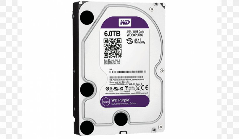 Hard Drives Serial ATA WD Purple SATA HDD Disk Storage Western Digital, PNG, 1200x700px, Hard Drives, Closedcircuit Television, Computer, Computer Component, Computer Data Storage Download Free