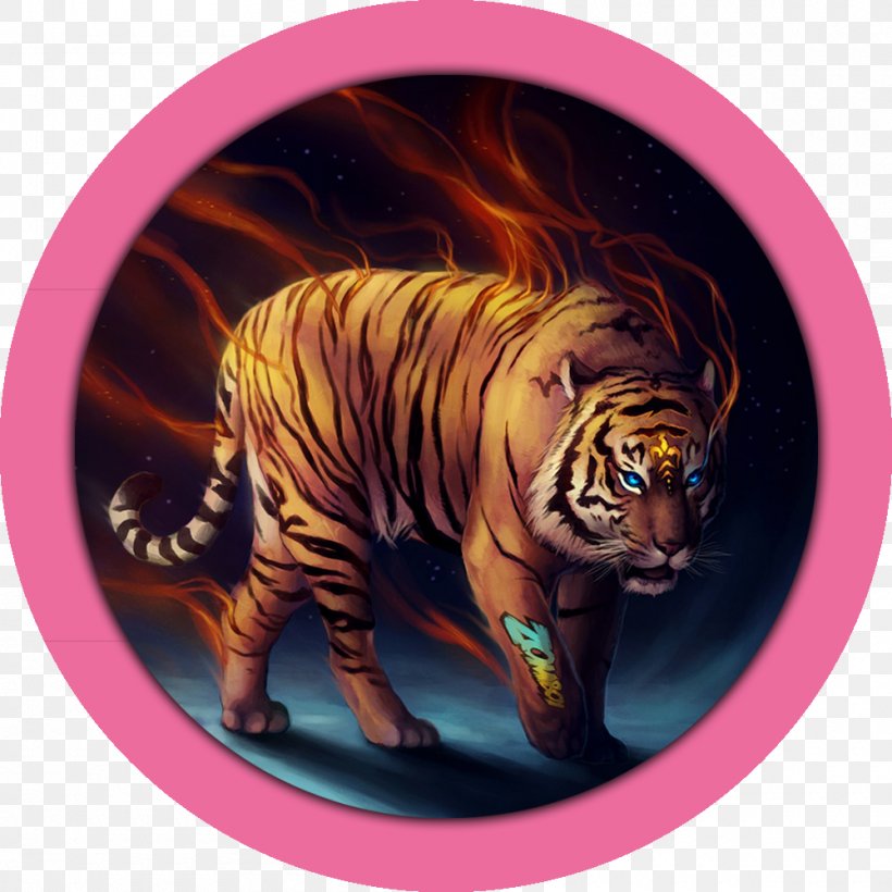 Tiger Leopard Desktop Wallpaper Lion Liger, PNG, 1000x1000px, Tiger, Animal, Art, Attitude, Big Cats Download Free