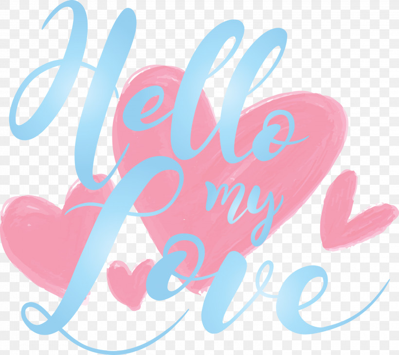 Valentines Day Hello My Love, PNG, 3000x2673px, Valentines Day, Hello My Love, Logo, Love, Pink Download Free