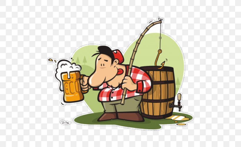 Beer Alcoholic Drink Cartoon, PNG, 500x500px, Beer, Alcoholic Drink, Angling, Cartoon, Drawing Download Free