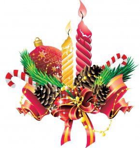 Candle - Christmas Ornament Christmas Day Candle New Year Party PNG