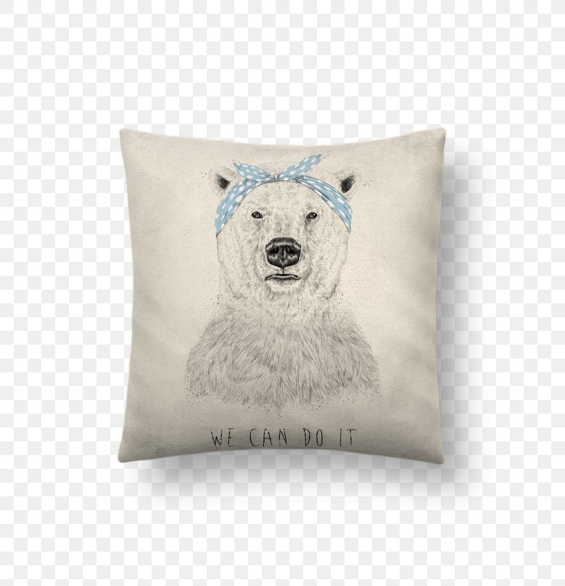 Throw Pillows Polar Bear Cushion Canvas, PNG, 690x850px, Throw Pillows, Art, Bear, Canvas, Canvas Print Download Free