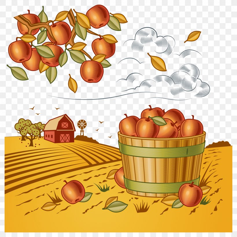 Harvest Farm Agriculture Clip Art, PNG, 1654x1654px, Harvest, Agriculture, Apple, Citrus, Combine Harvester Download Free