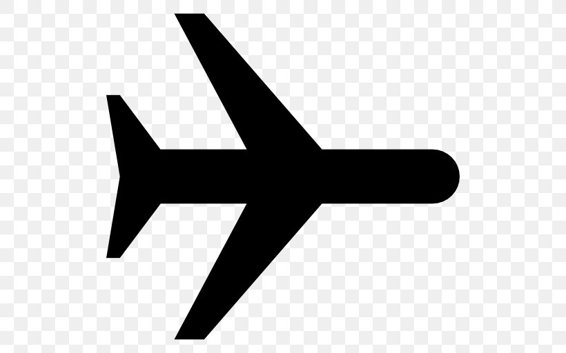 Airplane ICON A5 Clip Art, PNG, 512x512px, Airplane, Air Travel, Aircraft, Black And White, Icon A5 Download Free