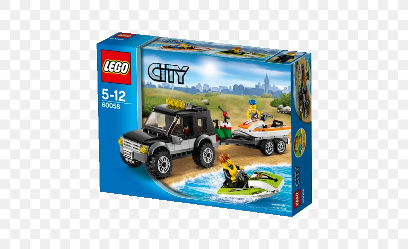 LEGO 60058 SUV With Watercraft Toy Block Model Car Motor Vehicle, PNG, 500x500px, Lego, Car, Lego City, Mercedesbenz Gclass, Military Light Utility Vehicle Download Free