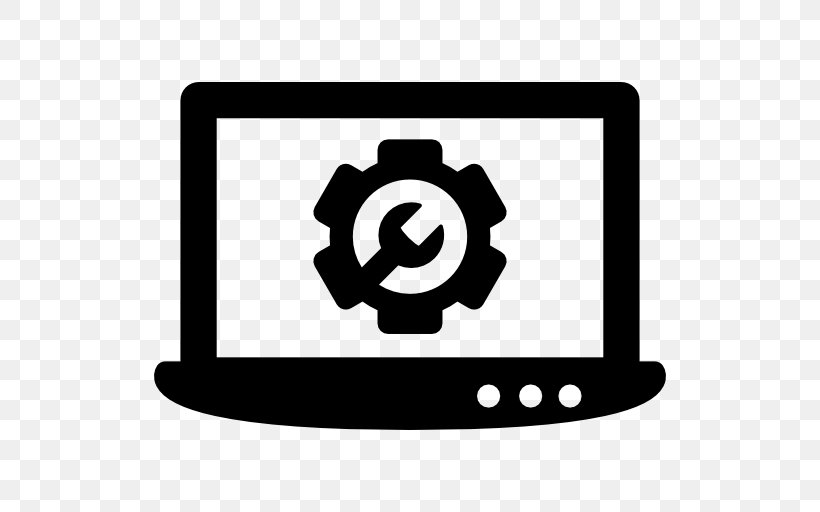 Laptop Technical Support Computer Monitors Clip Art, PNG, 512x512px, Laptop, Black And White, Brand, Computer, Computer Font Download Free