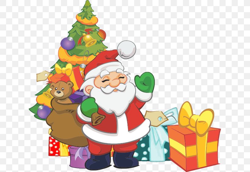 Santa Claus Christmas Dinner Gift Clip Art, PNG, 631x565px, Santa Claus, Character, Christmas, Christmas Card, Christmas Decoration Download Free