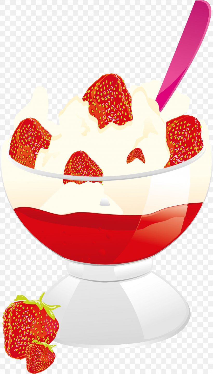 Strawberry Ice Cream Frozen Yogurt Waffle, PNG, 2472x4343px, Ice Cream, Cream, Dairy Product, Dessert, Drawing Download Free