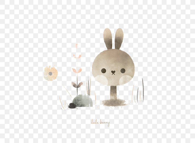 Rabbit Drawing Illustration, PNG, 600x600px, Rabbit, Art, Arts, Beige, Cartoon Download Free